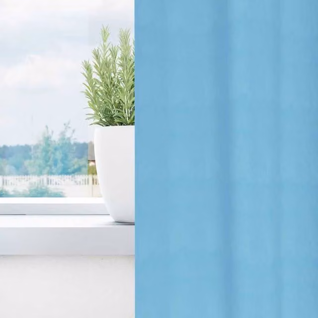 Berkfield Home Modern Opaque Polyester Fabric Panel Curtains, 2 Pack, Blue, H 260 x W 140 cm