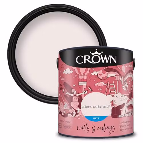 Crown Retail Core Emulsion Matt Paint in Crème De La Rose Pink, 2.5 L