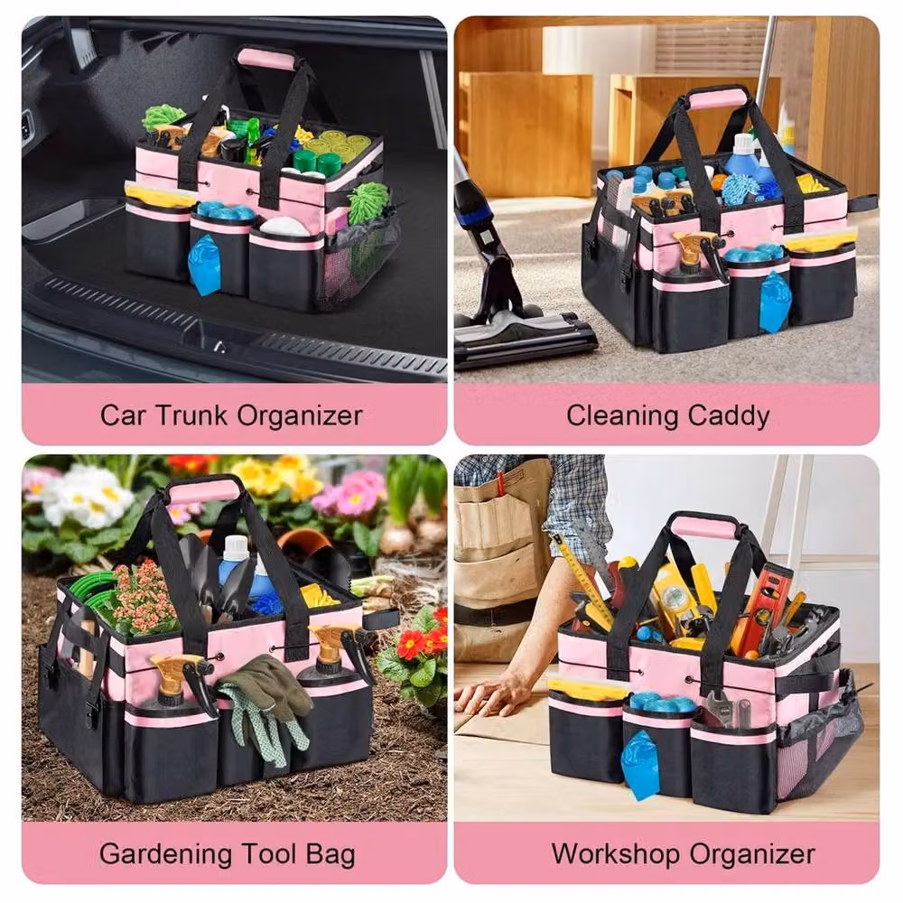 Nordara Large Pink Polyester Tool Bag with Adjustable Strap – 3