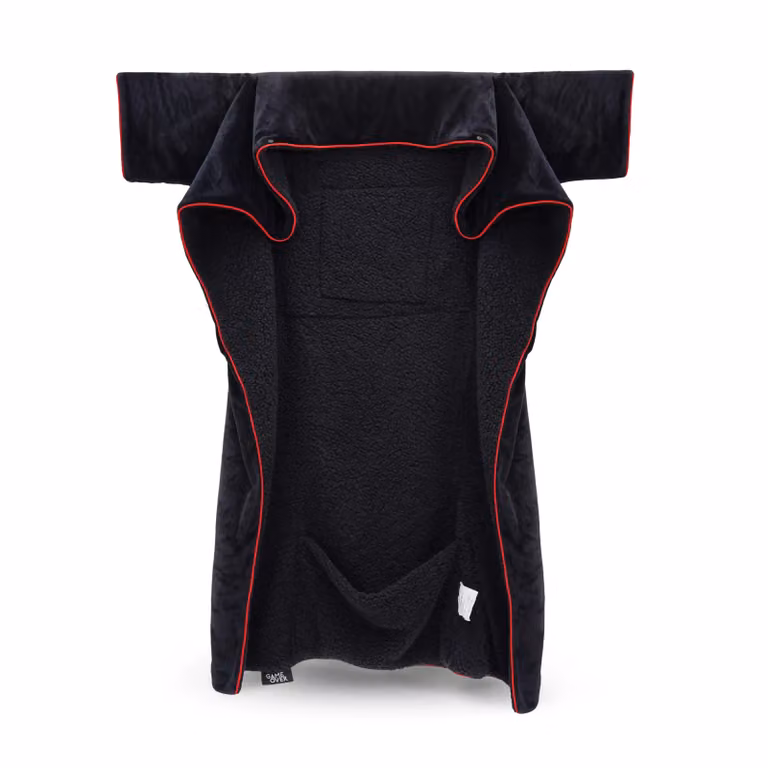 Game Over Store Fire Rune Soft Fleece Gaming Blanket with Sleeves, Black, W/D/H: 120 x 170 cm