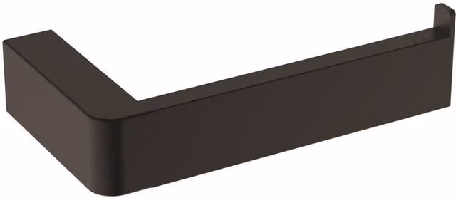 Luxury Living Nero Wall Mounted Stainless Steel Toilet Roll Holder in Black