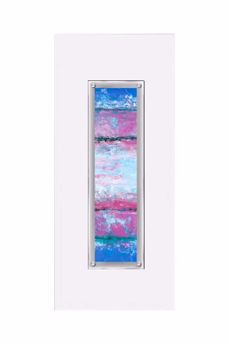 Premier Housewares Abstract Blue and White Graphic Framed Wall Art – 2