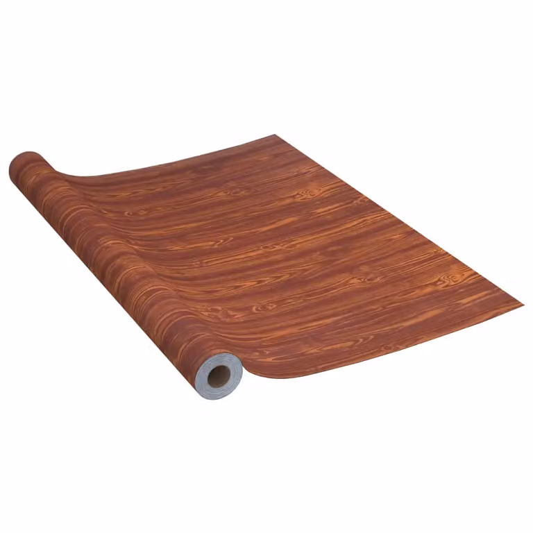 Berkfield Home Self-adhesive Acacia Furniture Film, Brown, W: 500 cm, H: 90 cm