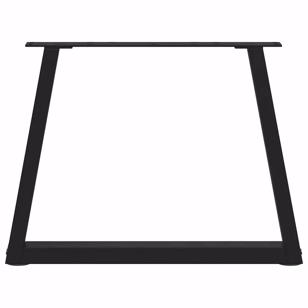 Berkfield Home V-Shape Dining Table Legs, Set of 2, Black Matt Metal, H: 60 cm, W: 43.3 cm – 3