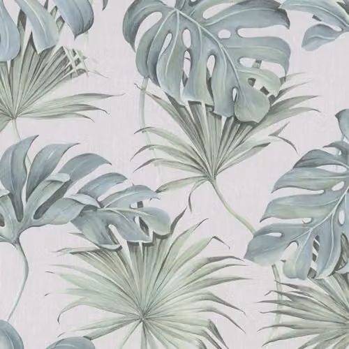 Galerie Industrial Effects Floral Wallpaper in Grey and Green