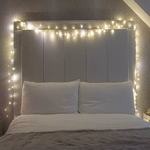 Global Gizmos 71269 Warm White Micro LED Static String Lights, 120 LEDs, USB Operated, 12m Coverage – 3
