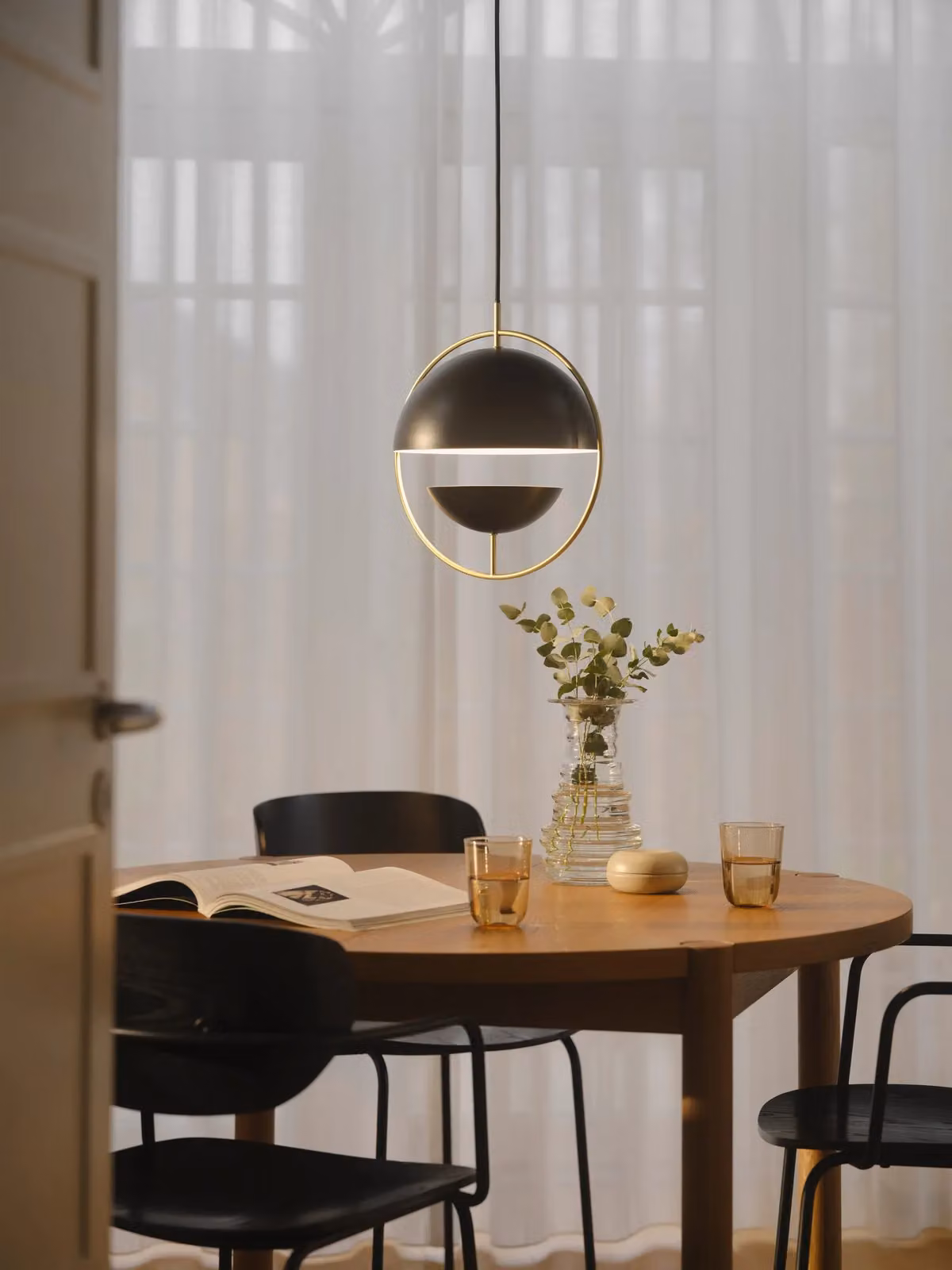 Nordlux Tavia Pendant Light in Black Metal for Dining Rooms, E27, Diameter: 28 cm – 3