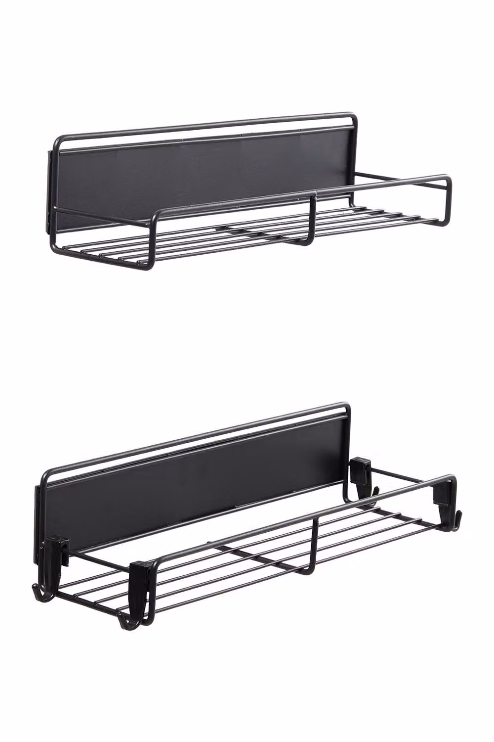 Living and Home Wall Mounted Magnetic Fridge Storage Shelf and Spice Rack, 4 Pack, Black – 3