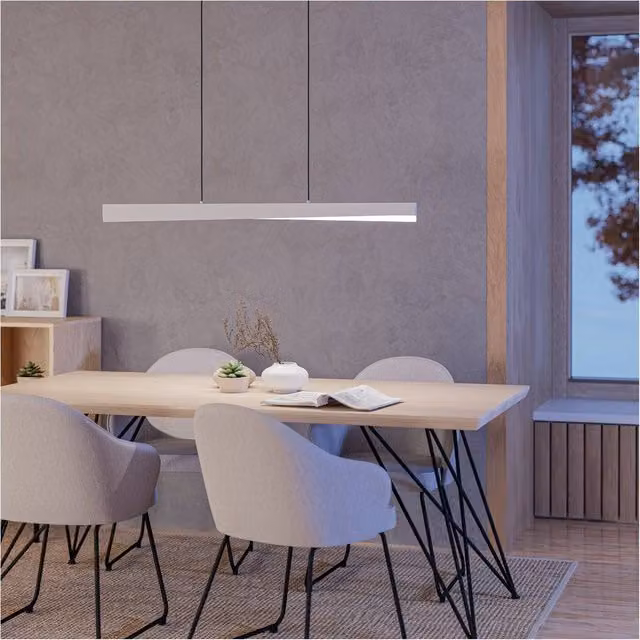 Loops Modern Grey and White LED Suspended Pendant Ceiling Light