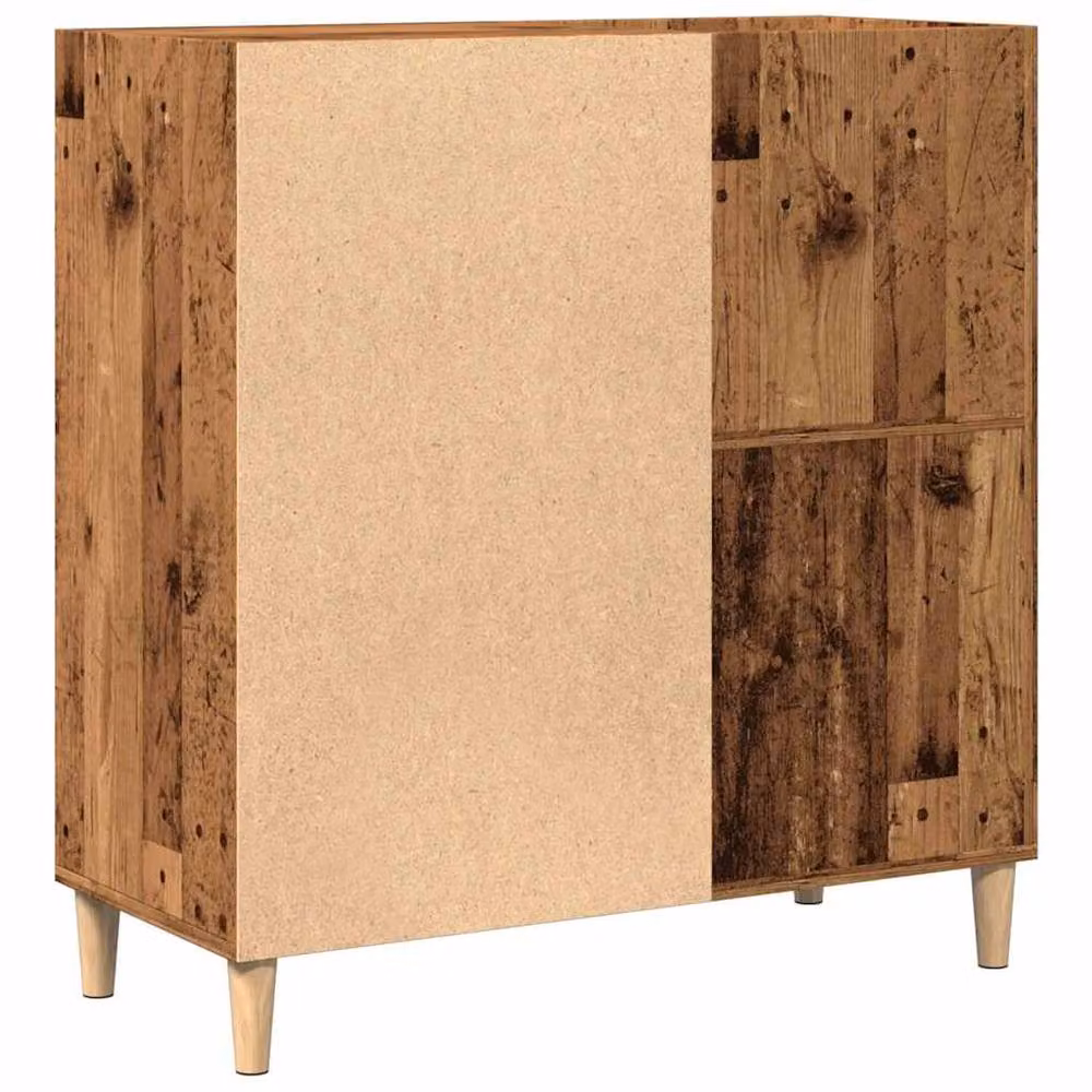 Berkfield Home Record Cabinet in Old Wood Brown, W/D/H: 84.5 x 38.0 x 89.0 cm – 5