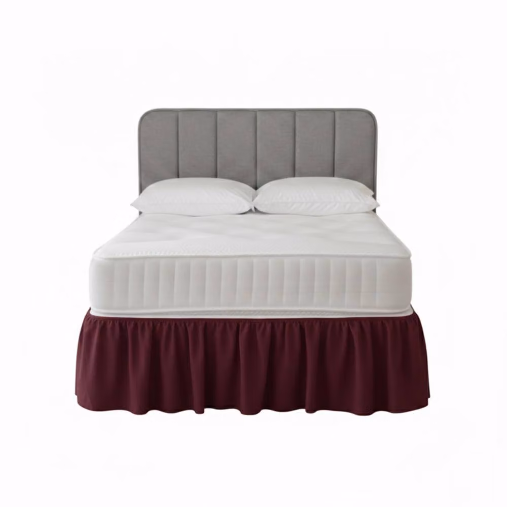 Snug City Single Polycotton Divan Bed Base Valance Cover in Wine Red – 2