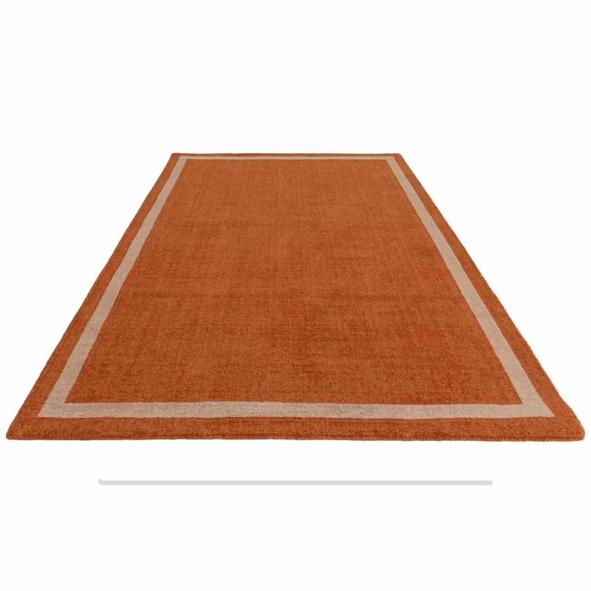 The Rug Shop UK Orange Handmade Wool Plain Border Area Rug, W: 200 cm, L: 290 cm – 4