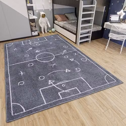 Hanse Home Adventures Football Children's Rug in Grey, W: 160 cm, L: 235 cm – 1