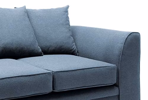 Abakus Direct Darcy 2 Seater Sofa in Teal Brushed Cotton Fabric, W/D/H: 160 x 89 x 90 cm – 5