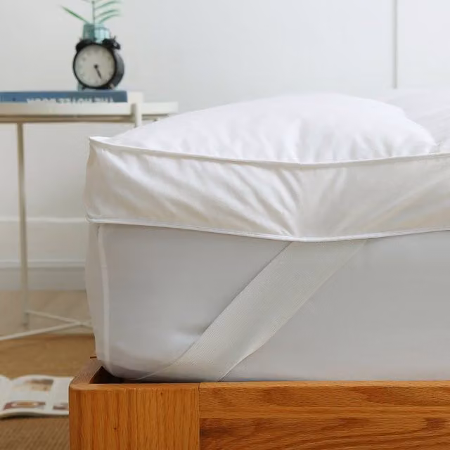 HomeSpace Direct Duck Feather and Down Mattress Topper, White, Double