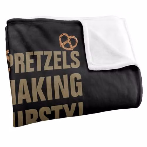 Warner Bros. Seinfeld Pretzels Super Soft Fleece Throw Blanket, Multicolour, W: 91.44 cm x D: 147 cm – 2