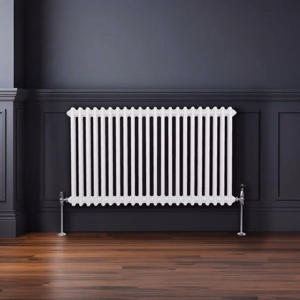 Monstershop Traditional 2 Column Steel Radiator, White, H: 101 cm, W: 60 cm, D: 7 cm – 2