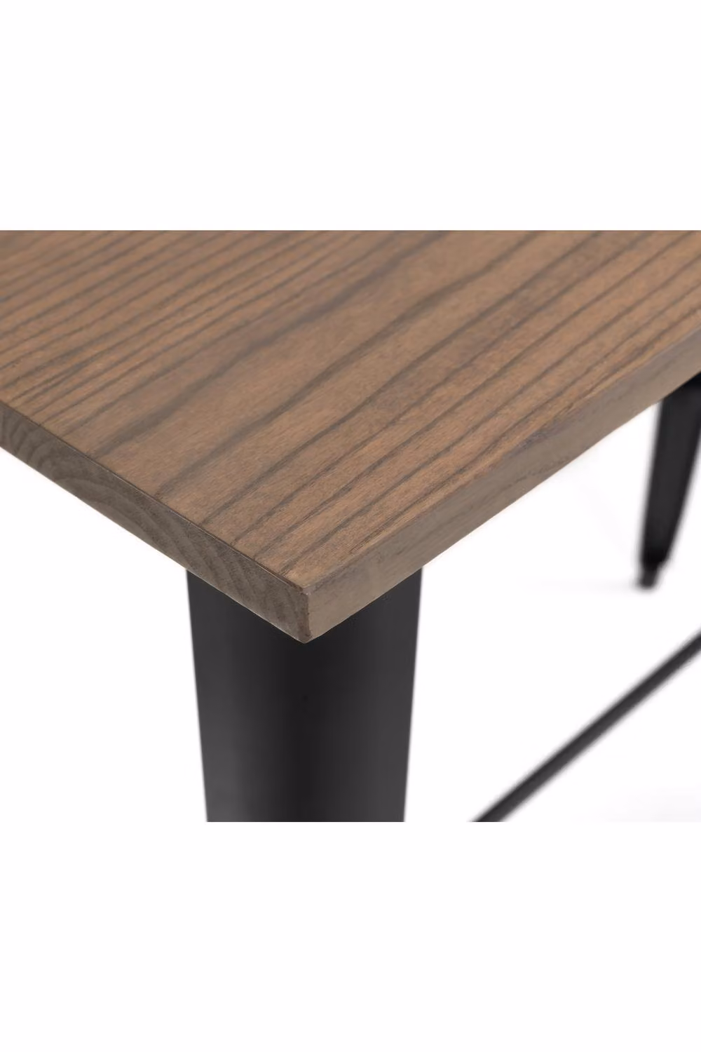 Julian Bowen Grafton Bar Table in Mocha Elm and Black, W: 120 cm, D: 60 cm, H: 105 cm – 4