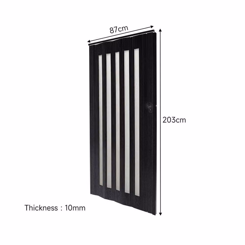EONLION Black Sliding Door Room Divider Panel, W: 87 cm, H: 203 cm – 2