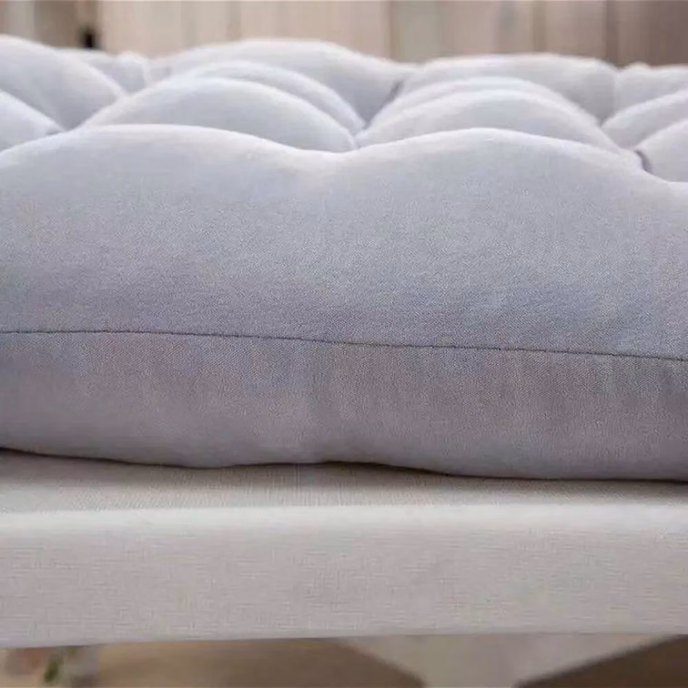 Kelvenix Grey Tie-on Dining Chair Seat Pad Cushions, Set of 4 – 4