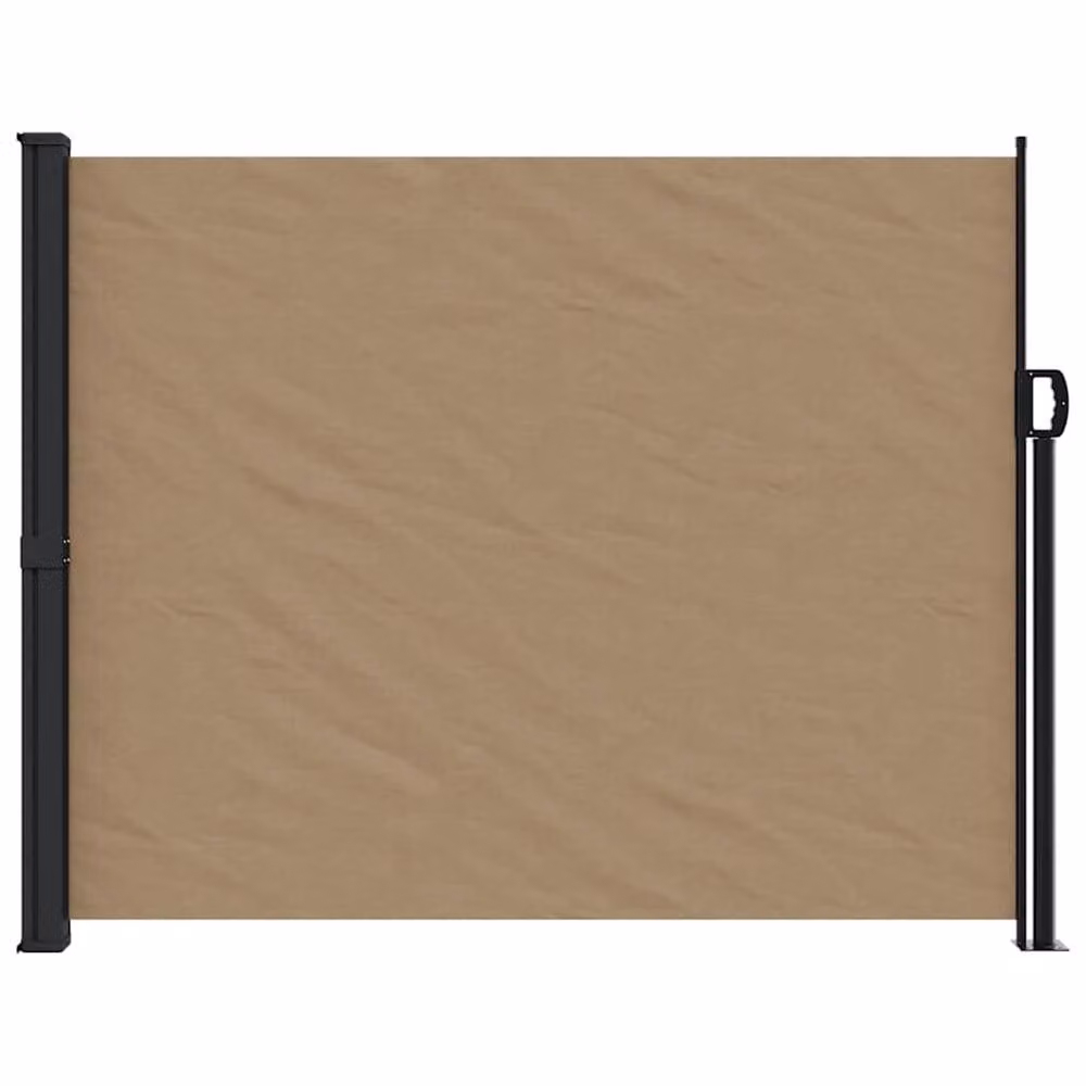 Berkfield Home Retractable Side Awning in Taupe, W/H: 160 x 600 cm – 1