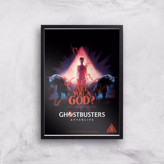 Ghostbusters Are You A God? Multicolour Giclee Art Print, A2 Size