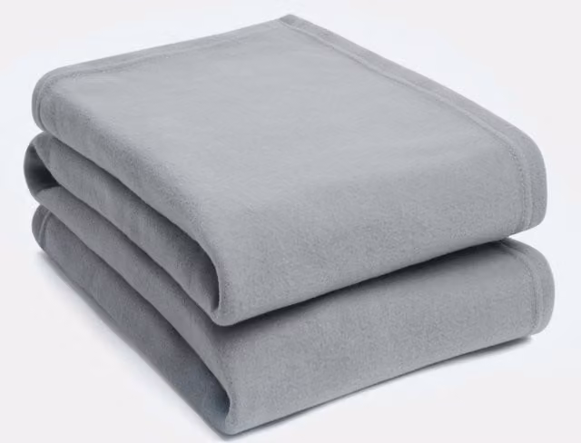 OHS Wholesale 10 Pack Plain Silver Grey Fleece Sofa Throw Blankets, W/D/H: 120 x 150 cm – 1