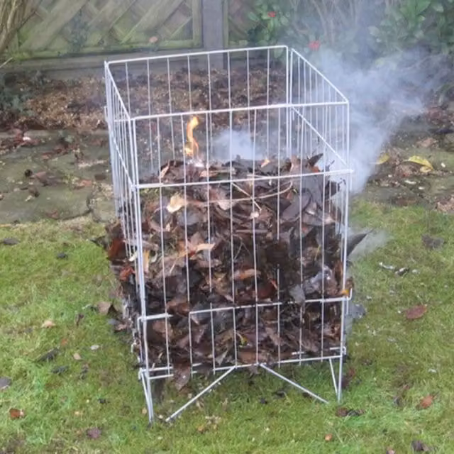 Garden Pride Galvanised Steel Garden Incinerator in Silver/Grey