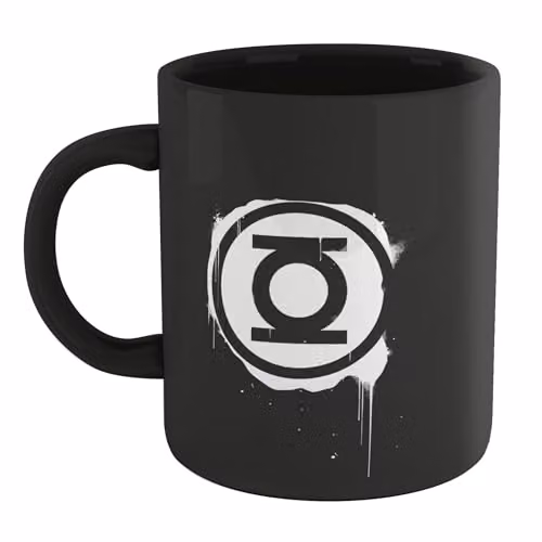 Zavvi Green Lantern Graffiti Ceramic Mug in Black and Multicolour