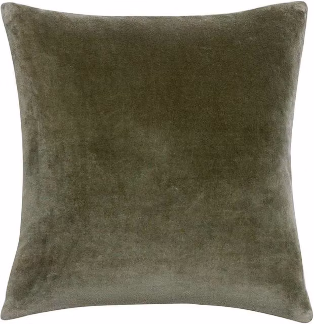 Christy Jaipur Luxury Square Velvet Cushion in Green, 45 x 45 cm – 1