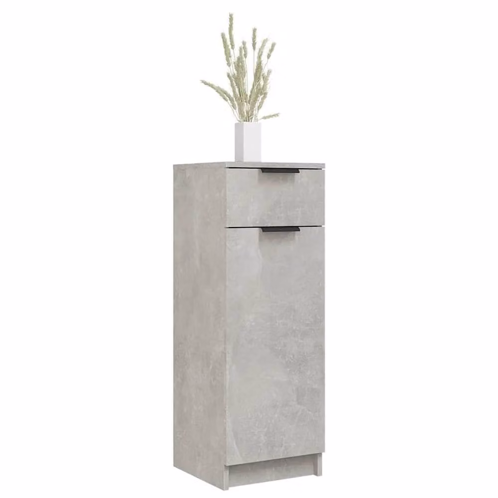 Berkfield Home Freestanding Bathroom Cabinet in Grey with Hinged Doors and Drawers, W/D/H: 32 x 34 x 90 cm – 2