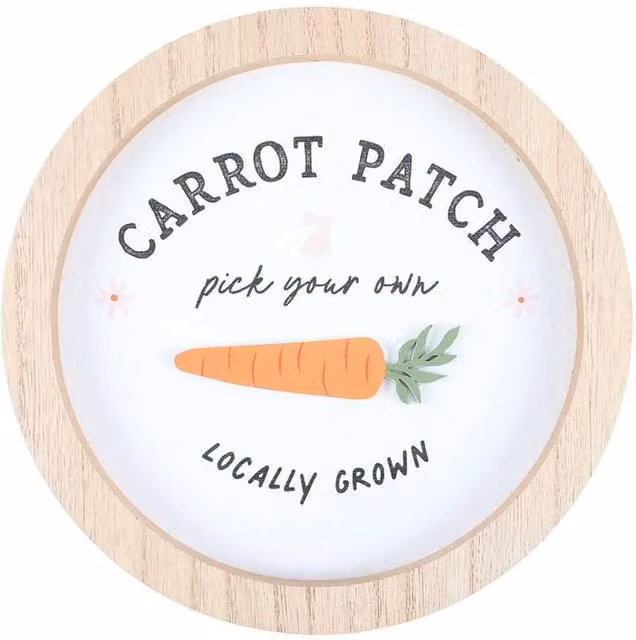 Something Different Organic Carrot Plaque in Black, White and Orange