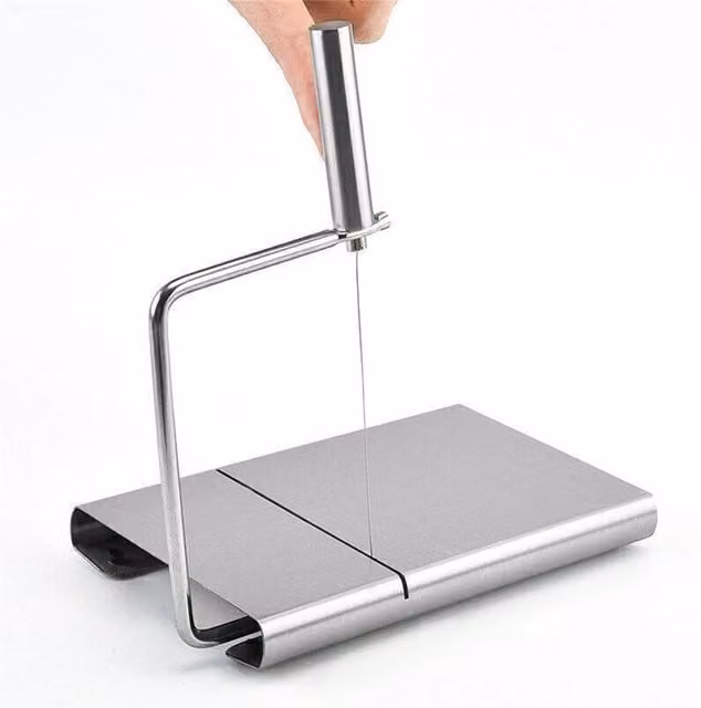 Nordara Stainless Steel Rectangular Cheese and Butter Slicer with 6 Wires in Silver – 1