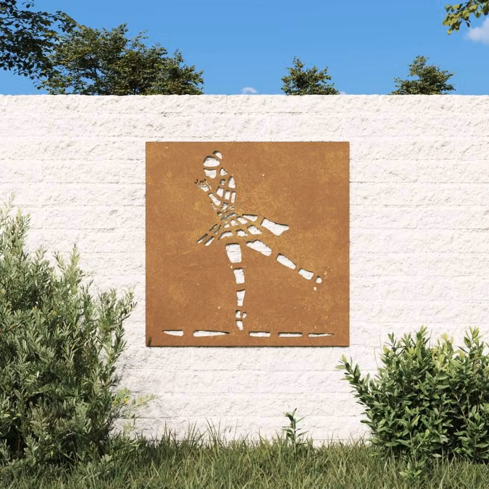 Berkfield Home Ballet Dancer Corten Steel Garden Wall Decoration, Brown, W/H: 55 x 55 cm – 2