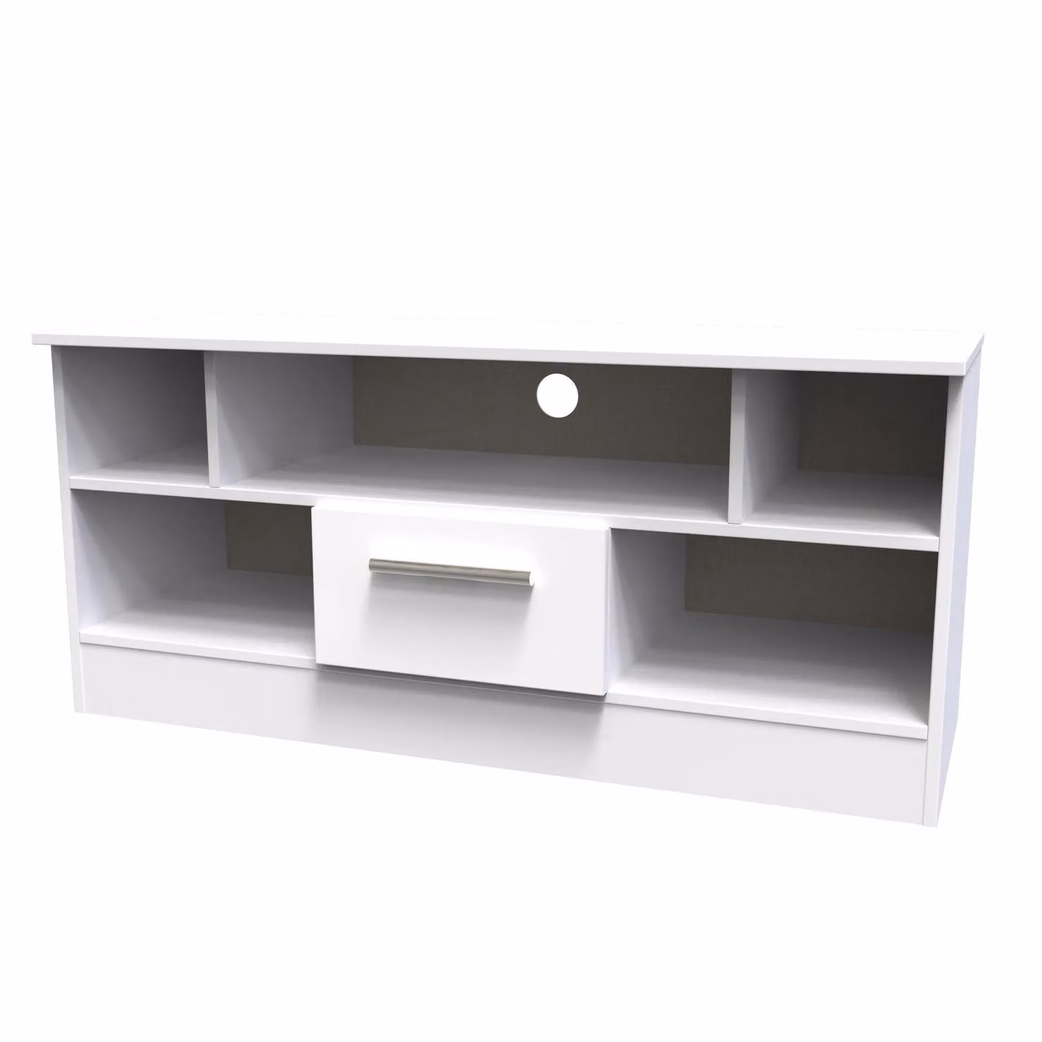 Ready Assembled 2 U Trent 1 Drawer TV and Media Unit in White – 2