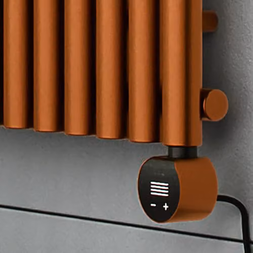 Terma Rolo Room E Electric Radiator with Wifi and App Control, True Copper, 1.5 kW, H 200 cm x W 59 cm x D 5.9 cm – 5