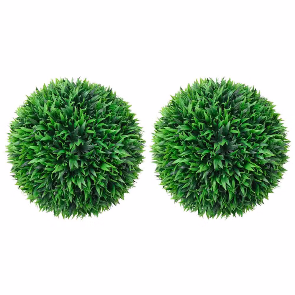 Berkfield Home Lush Artificial Boxwood Balls, 2 Pack, Green, Diameter: 38 cm – 2