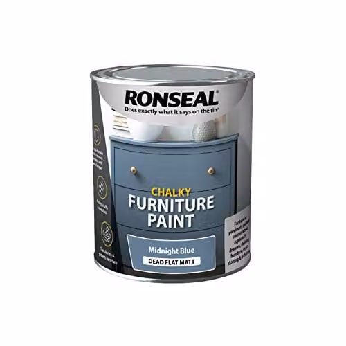 Ronseal Chalky Furniture Paint Matt Opaque Blue 750ml