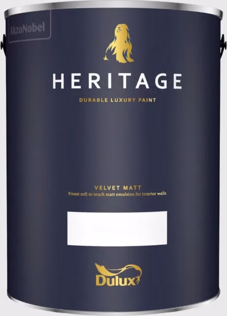 Dulux Trade Heritage Matt Dispersion Paint in Marble White, 5 l