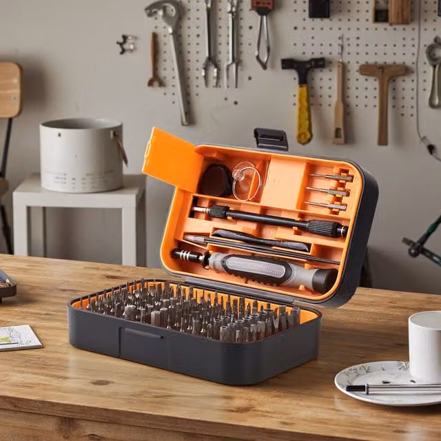 Livingandhome 130 in 1 Precision Magnetic Steel Screwdriver Bit Set in Grey