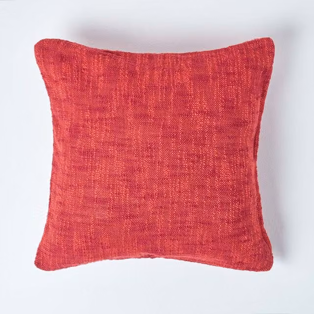 Homescapes Nirvana Cotton Cushion Cover in Terracotta, W: 60 cm