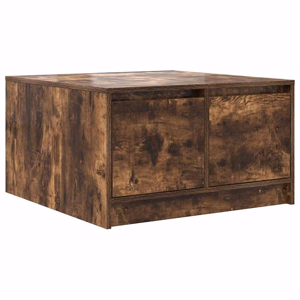 Berkfield Home Decorative Coffee Table with Drawers in Smoked Oak Brown, W/D/H: 70.5 x 70 x 40 cm – 2