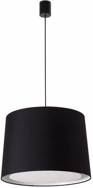 Netlighting Conga Cylindrical Fabric Pendant Light in Black with E27 Socket – 3