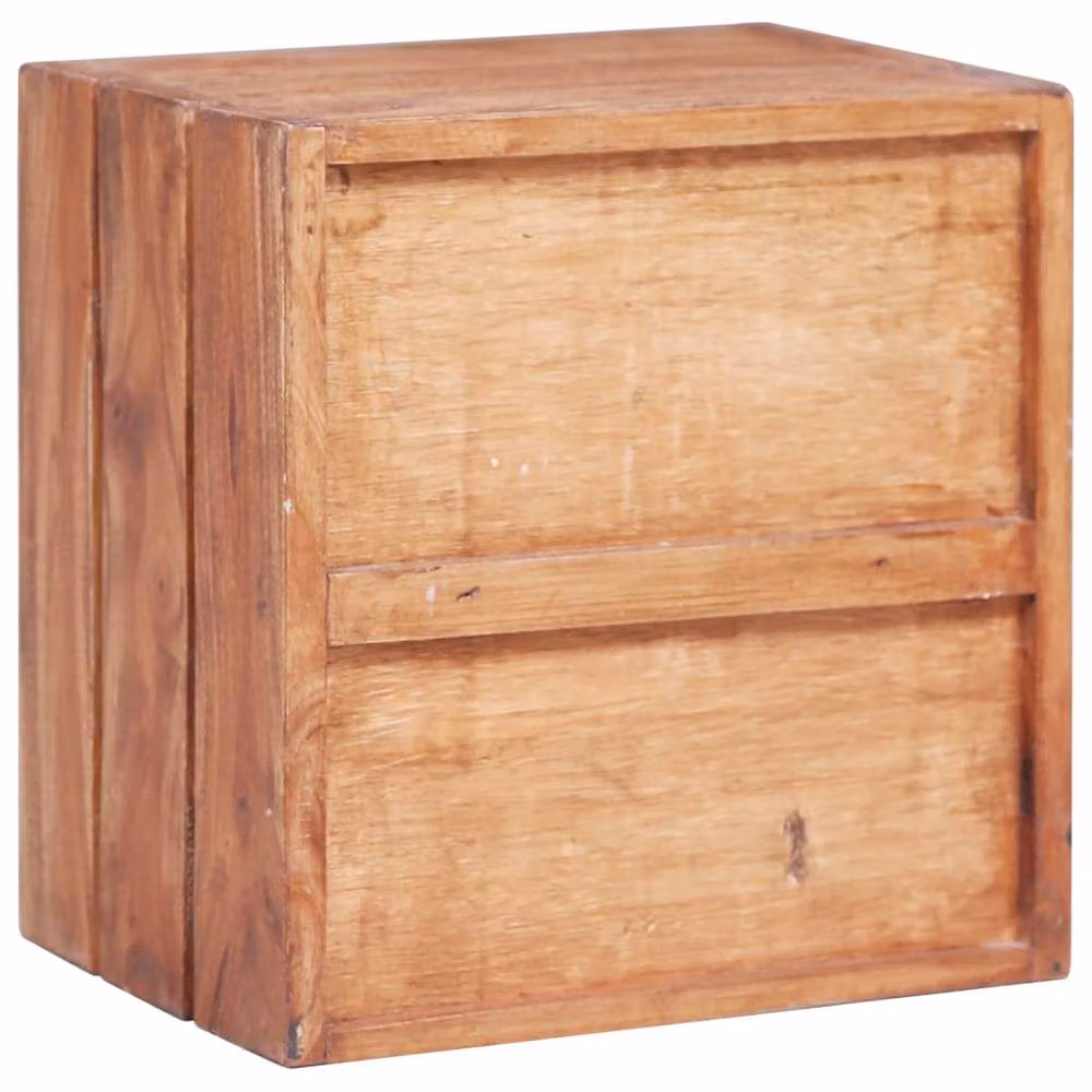 Berkfield Home Warm Bedside Cabinet with 3 Drawers in Brown Solid Reclaimed Wood W/D/H: 35 x 25 x 35 cm – 3