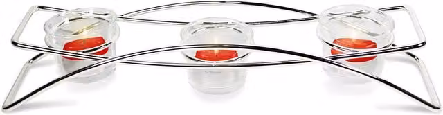 Silver Editions Silverplated Triple Tealight Holder in Silver
