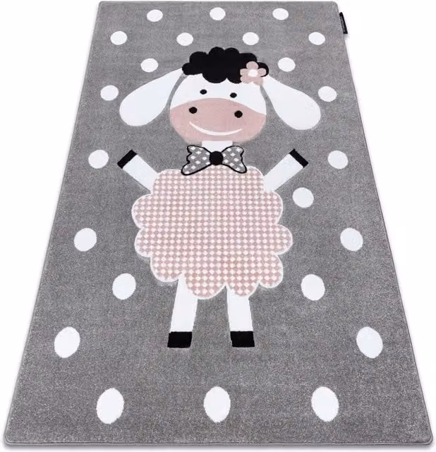 RugsX Petit Kids Motif Rug in Grey, W: 180 cm, L: 270 cm