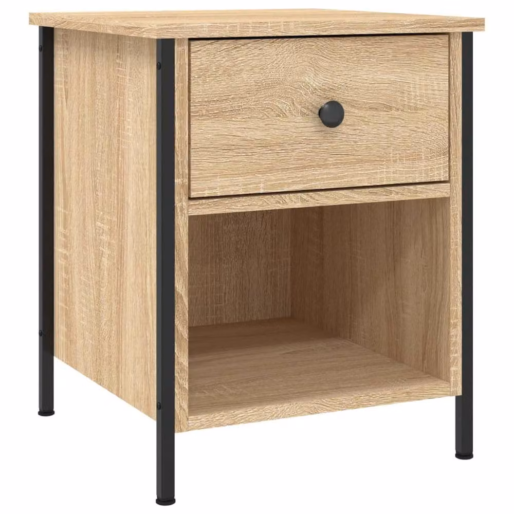 Berkfield Home Sonoma Oak Bedside Cabinet in Brown, W/D/H: 40 x 42 x 50 cm – 3