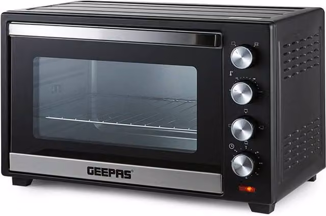 Geepas 48L Mini Oven Toaster Grill with 2000W Power in Black