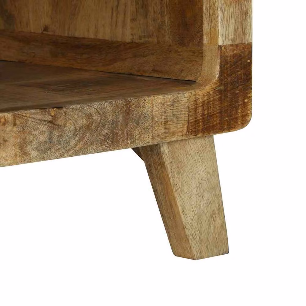 Berkfield Home Brown Mango Wood Coffee Table, W/D/H: 50 x 50 x 35 cm – 3