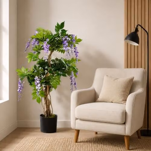 Botanik Luxury Flowering Artificial Tree in Black and Purple – 2